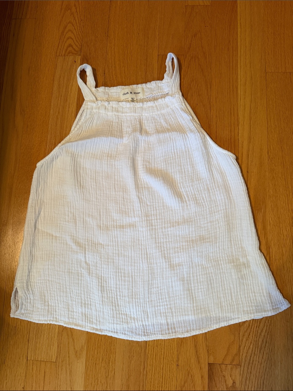cloth & stone White Gauze Halter Cami